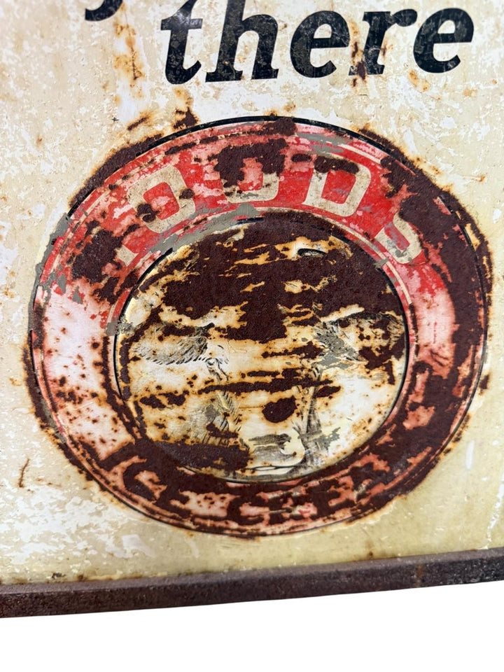 Vintage Two-Sided Hood’s Ice Cream Advertising Sign