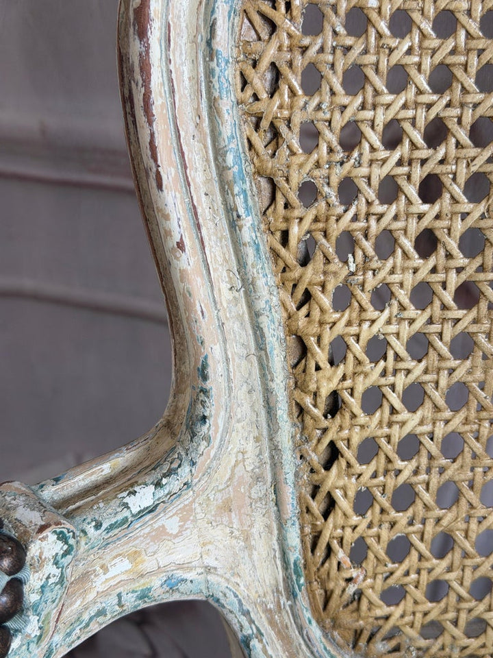 French Louis XV Fauteuil Vanity Chair, Beechwood, Circa 1880-1900