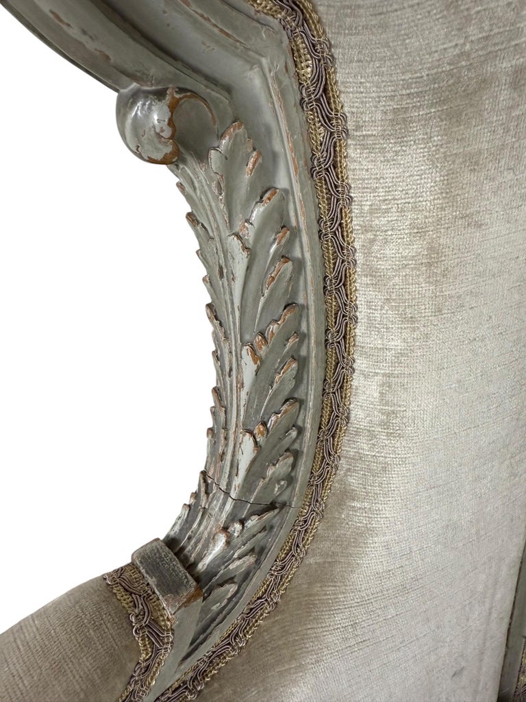 Pair of French Louis XVI Style Painted Bergères