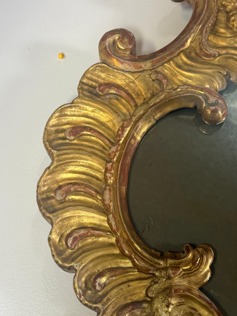 Pair of Italian Rococo Revival Giltwood Mirrors, Circa 1850–1870