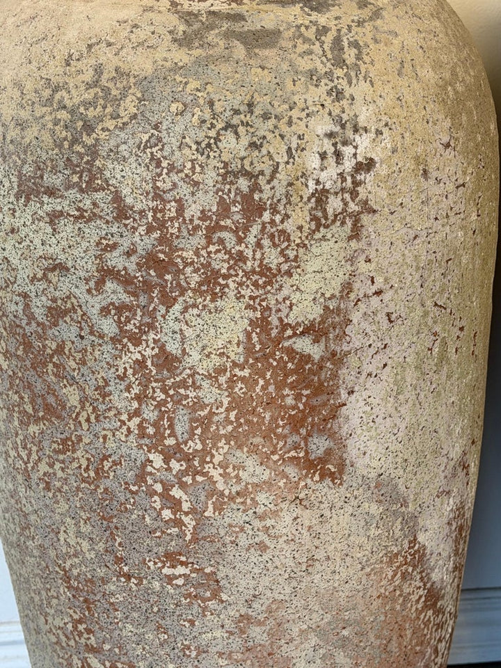 Pair of Monumental Antique Water Jars - Tall Crucible Form Olive Jars