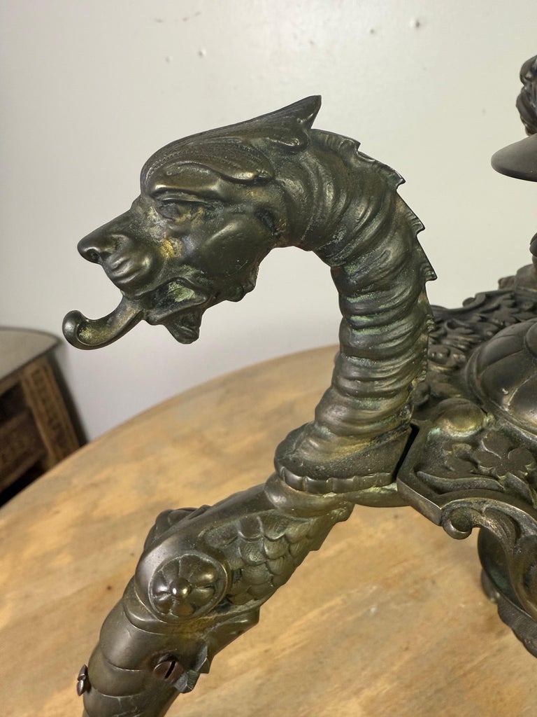 19th C. Bronze Table w/ Onyx Top