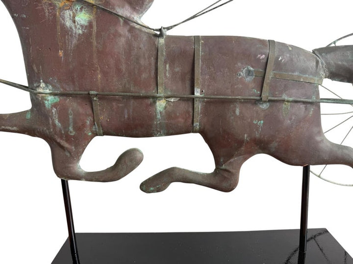 American Copper and Brass Sulky Driver Weather Vane
