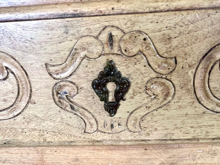 Pair of French End Table w/ Drawers and Granite Tops C. 1930's