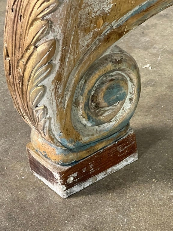 Italian Painted Trestle Table C. 1900