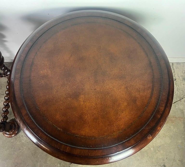 Pair of Leather Top Side Tables by John Richards