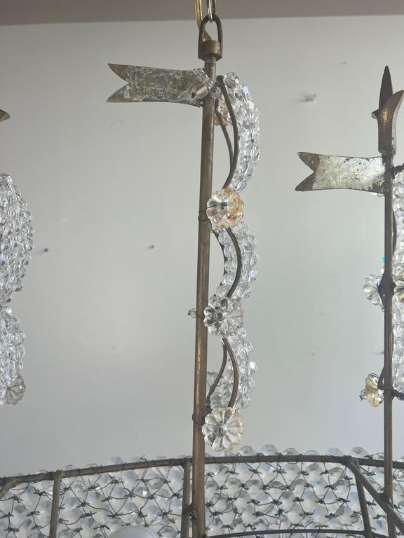 Crystal Beaded Ship Chandelier by MLA