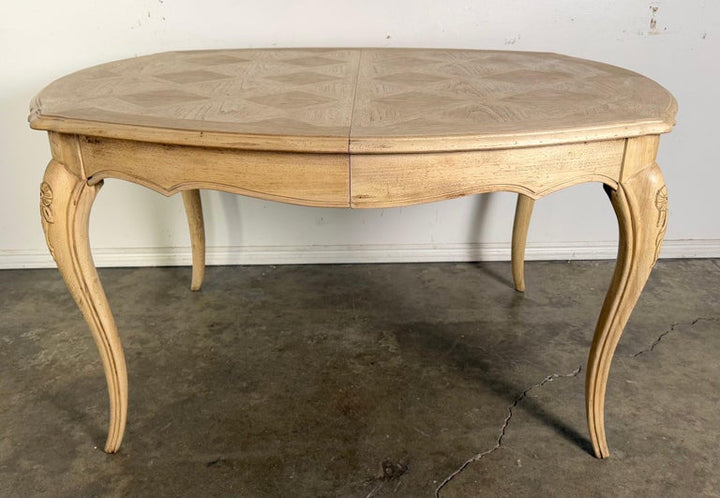 French Provincial Style Bleached Dining Table C. 1930's