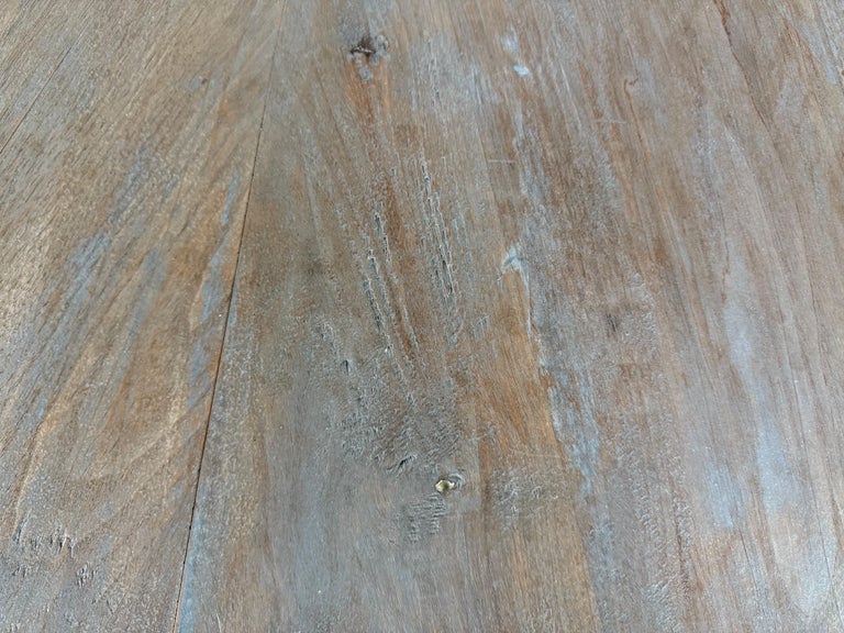 Rustic Painted Pedestal Dining Table