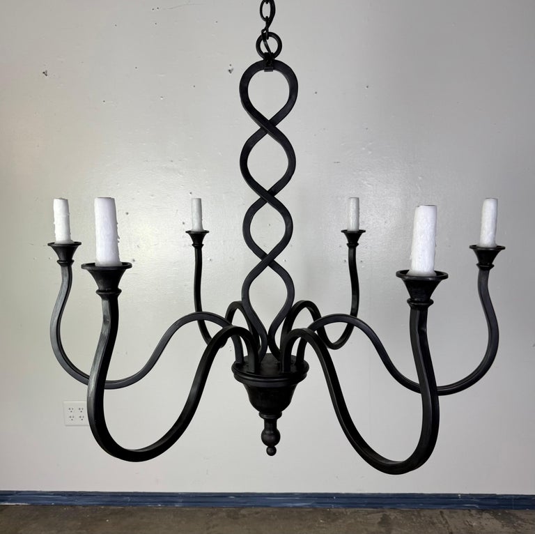 Wrought Iron Mulholland Chandelier by Miamar Home