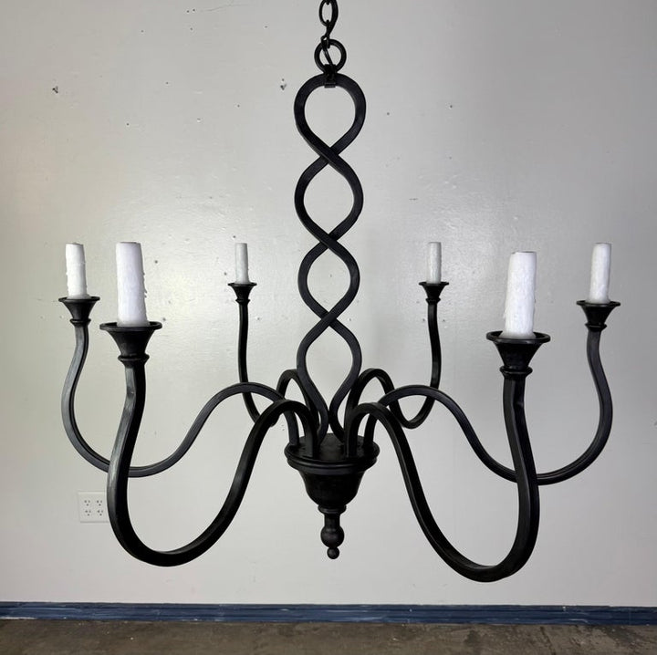 Wrought Iron Mulholland Chandelier by Miamar Home