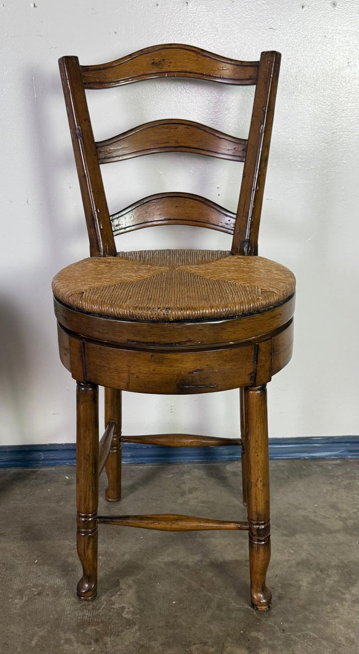 Set of Three French Ladder Back Bar Stools