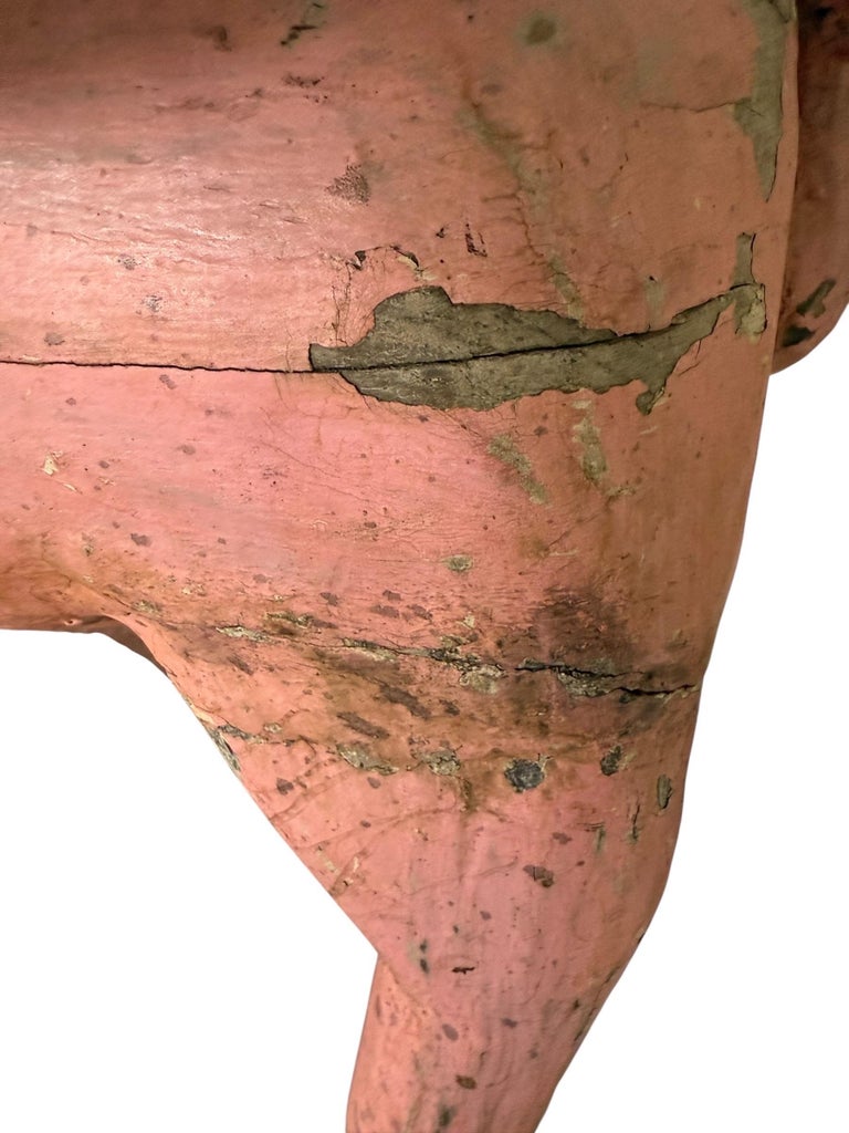 Folk Art Carved and Painted Pig