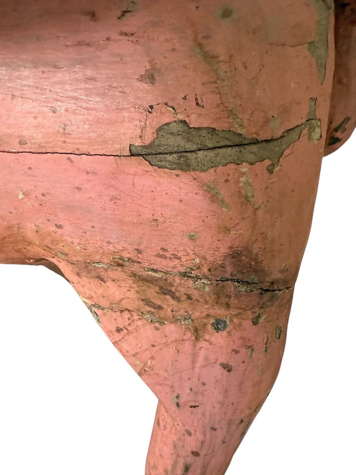 Folk Art Carved and Painted Pig