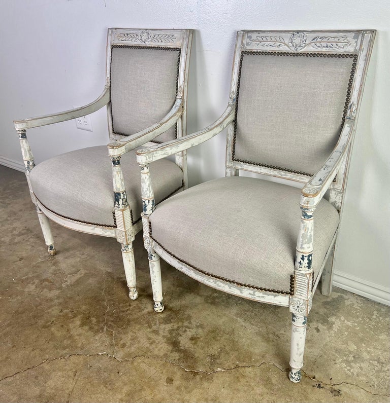 Pair of 19th C. Swedish Armchairs