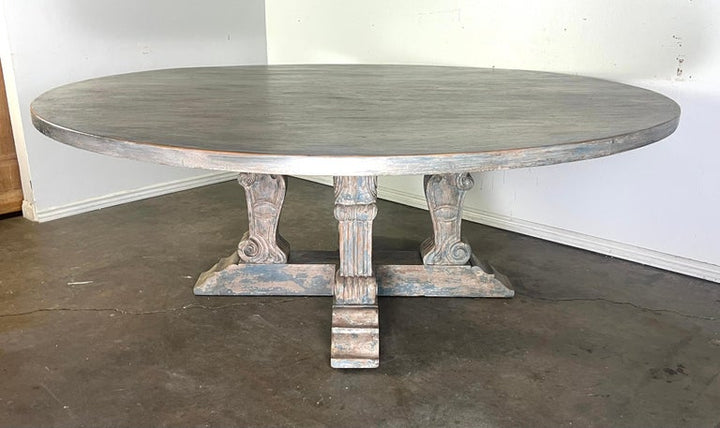 Monumental Neoclassical Style Painted Dining Table