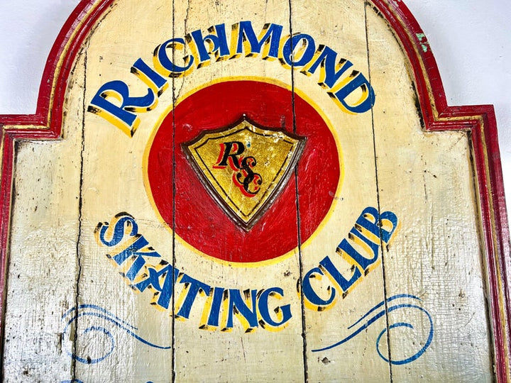 Antique Sign for the "Richmond Skating Club"-early 20th century