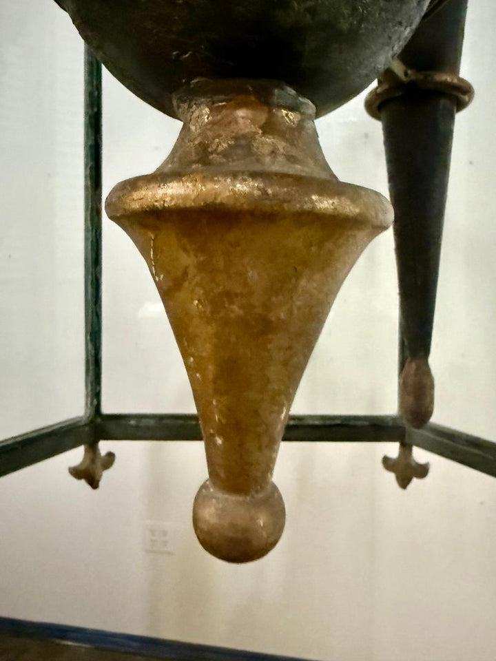 Antique Spanish Revival Hexagonal Crown Lantern-Pair Available