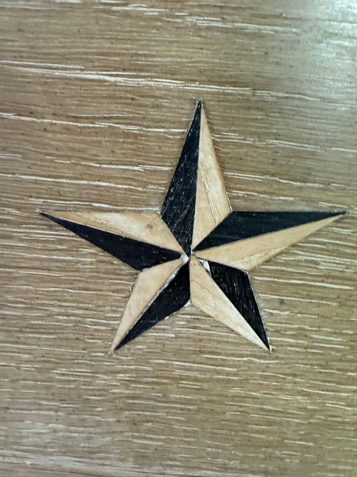 French Provincial Star-Inlaid Armoire, 18th-century