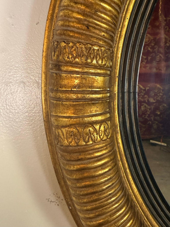 Late 19th Century Italian Giltwood Circular Mirror