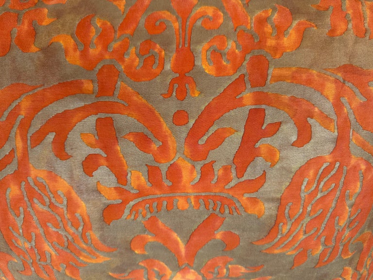 Burnt Orange Fortuny Pillow