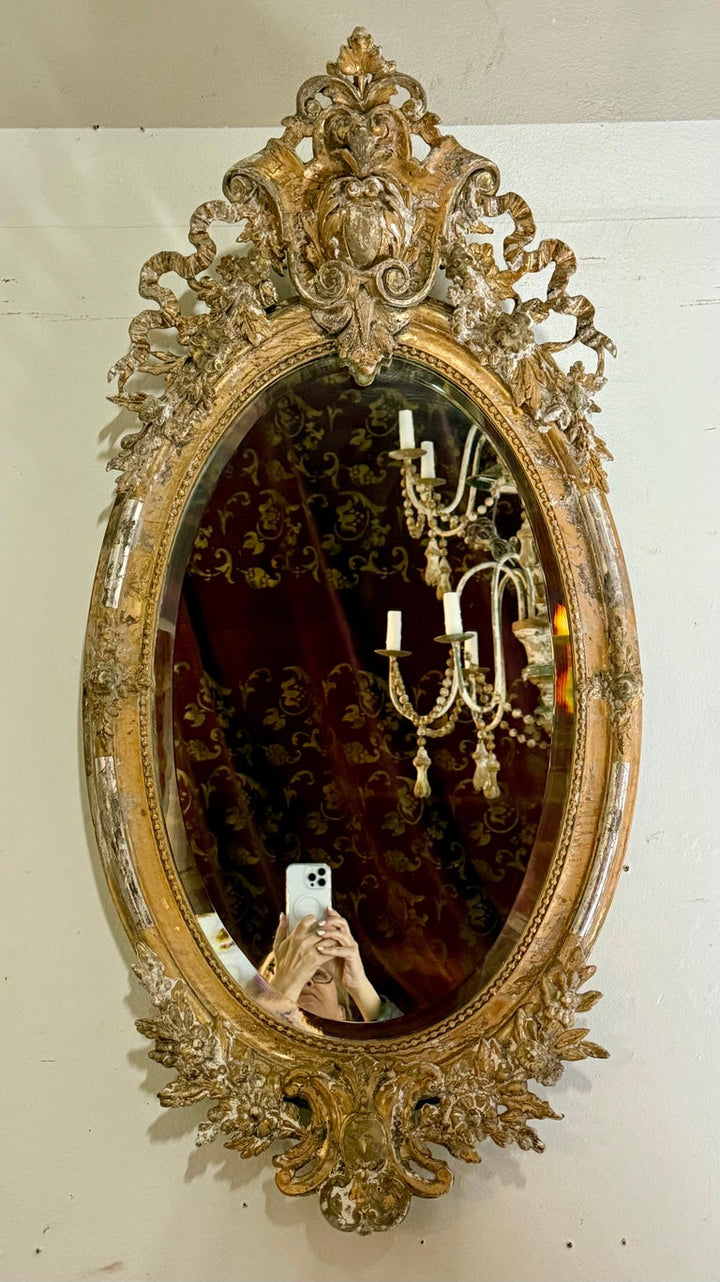 19th C. French Baroque Gilt Mirror