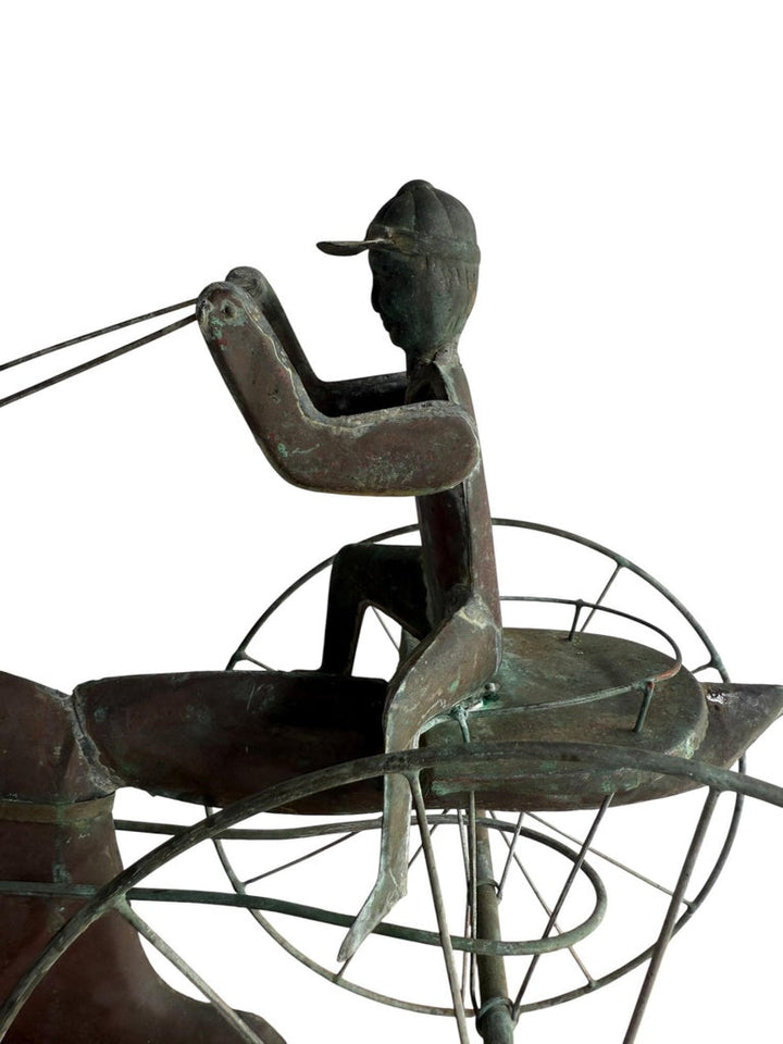 American Copper and Brass Sulky Driver Weather Vane