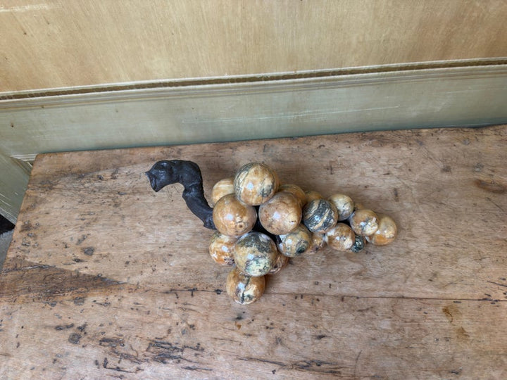 Large Vintage Italian Alabaster Grape Cluster Sculpture