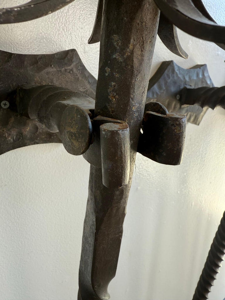 Set of Five Spanish Wrought Iron Sconces