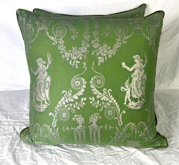 Pair of Boucher Patterned Fortuny Pillows