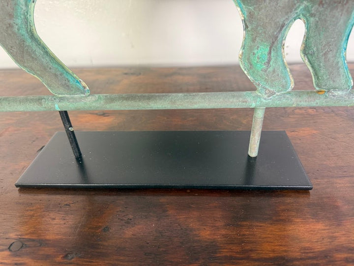 Antique Folk Art Pig Weathervane on Custom Mount