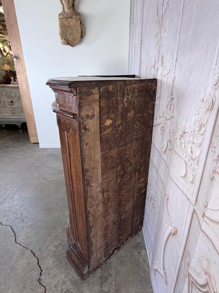 Pair of 18th Century Italian Walnut Corner Cabinets
