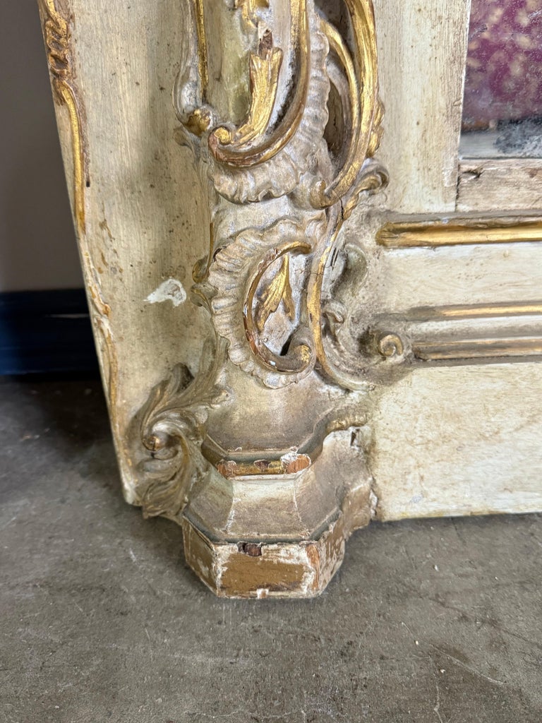 Pair of 19th C. Italian Door Surrounds w/ Antique Mirror