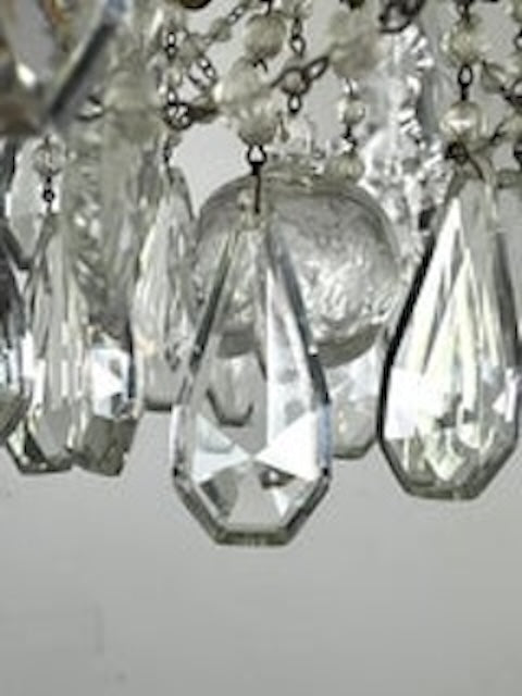 Monumental Italian Crystal Beaded Chandelier C. 1930's