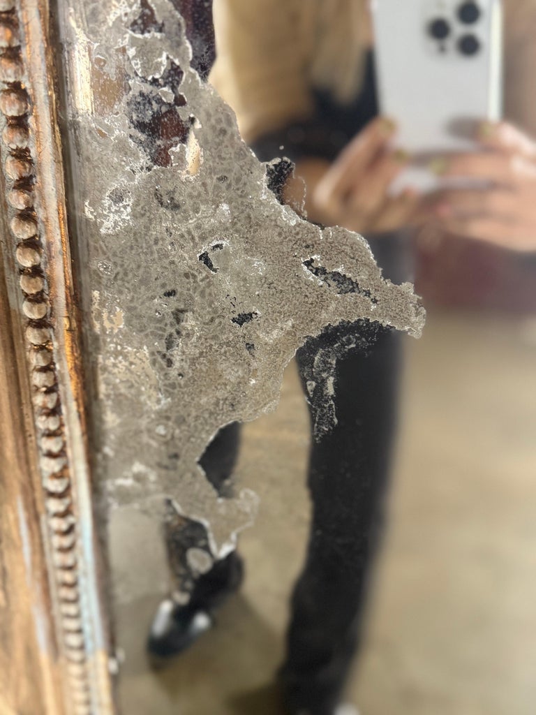 Pair of Monumental Italian Baroque Giltwood Mirrors-18th Century