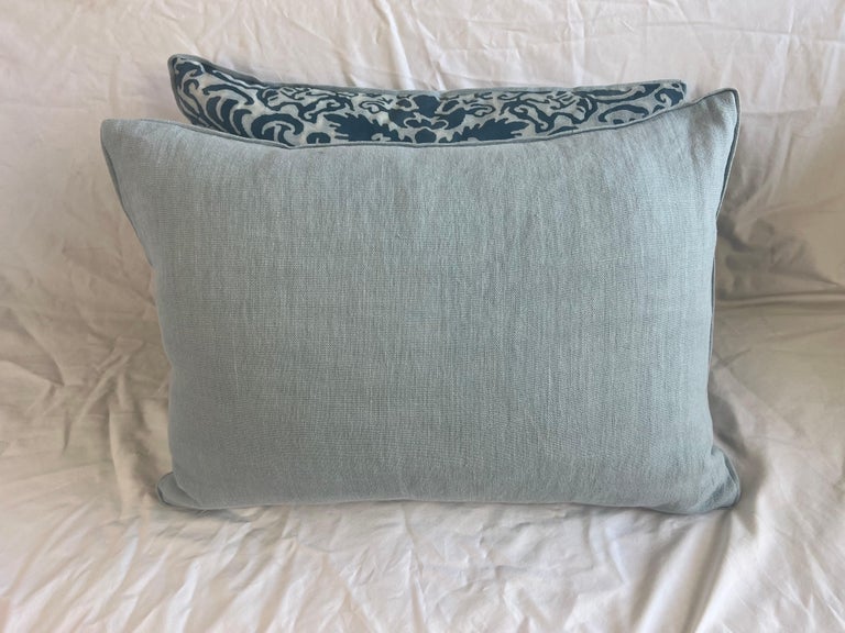 Pair of Blue Fortuny Pillows