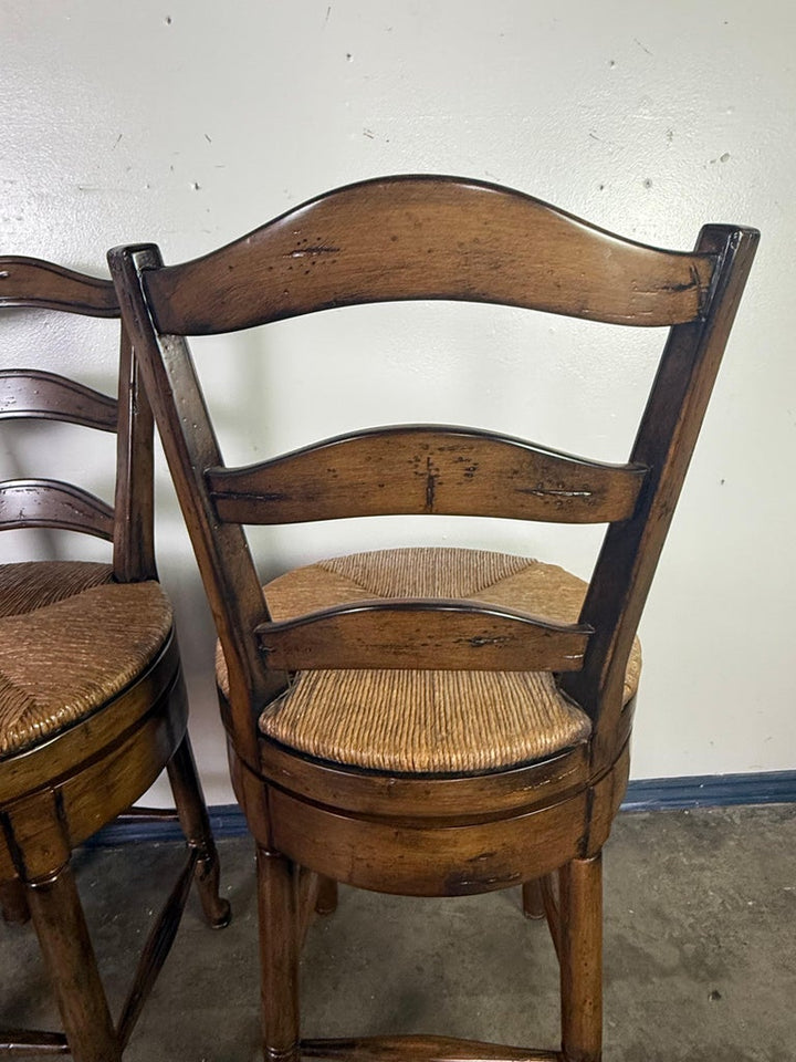Set of Three French Ladder Back Bar Stools