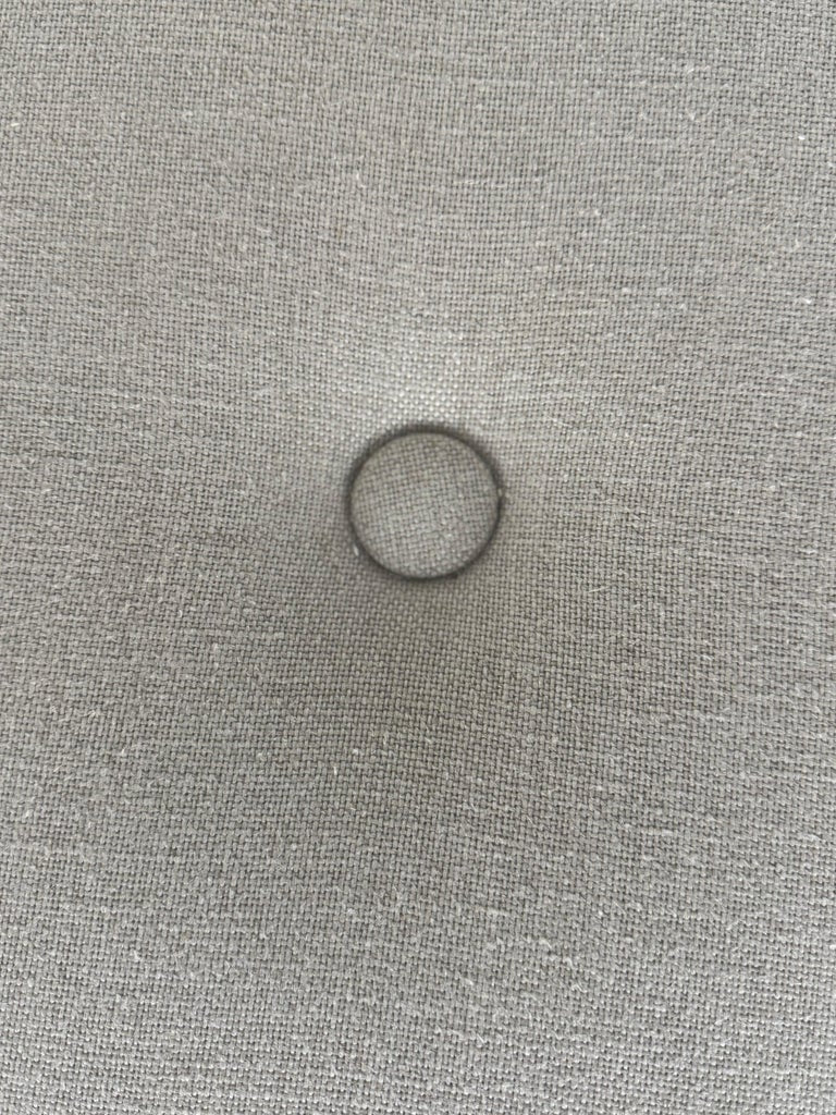 French Neoclassical upholstered ottoman, early 20th century.