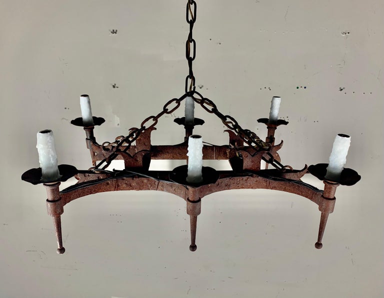 Spanish Wrought Iron Chandelier