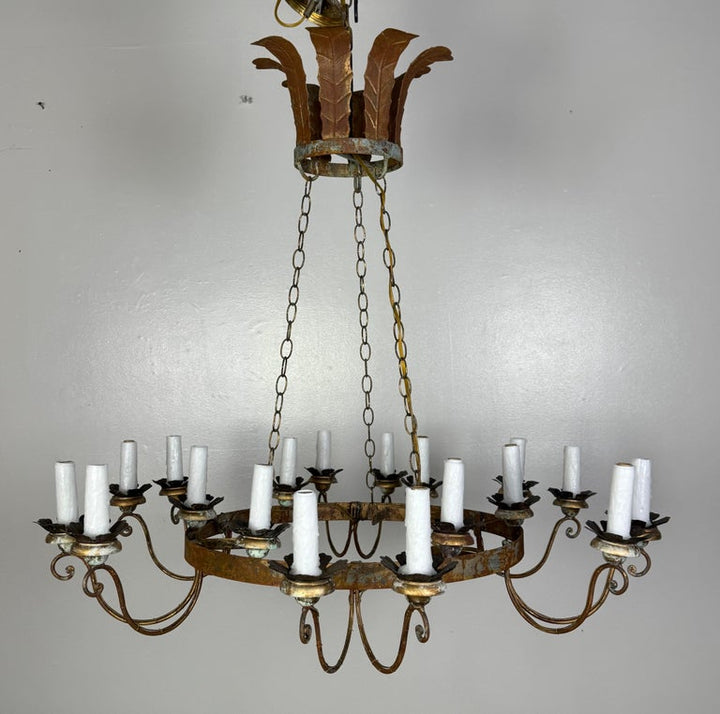 Eighteen Light Spanish Rustic Chandelier