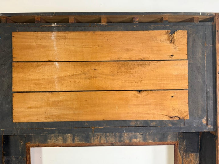 Antique Continental Architectural Wood Fireplace Mantel, 19th Century