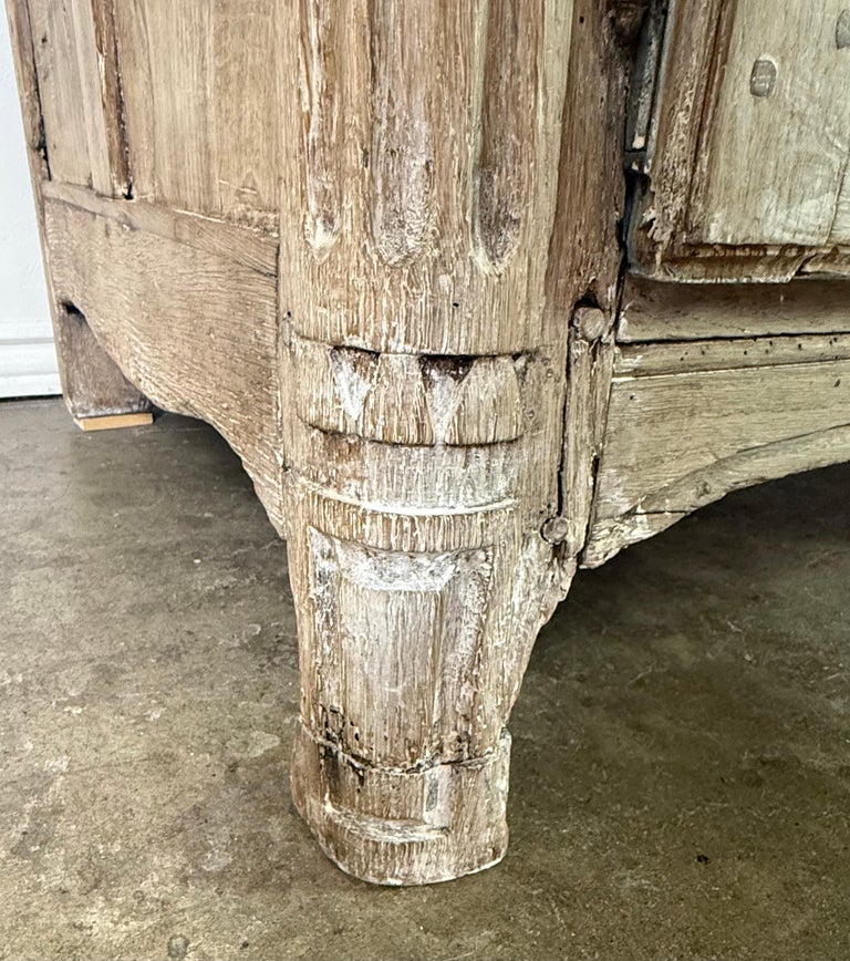 French Provincial Star-Inlaid Armoire, 18th-century