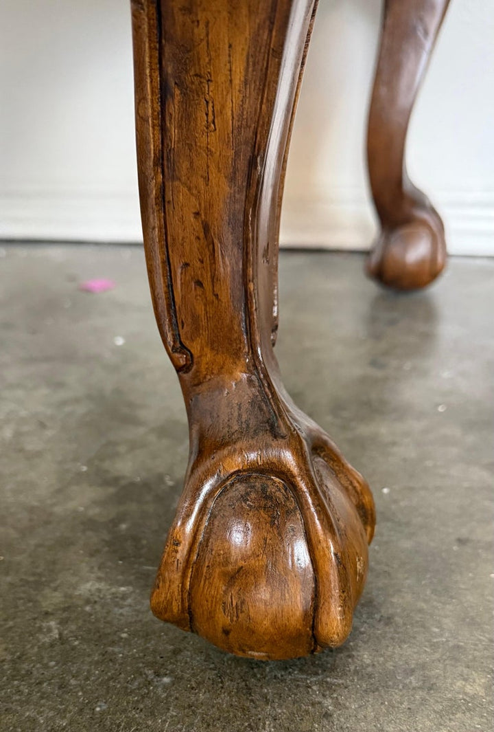 Pair of Spanish Revival Embossed Leather Benches