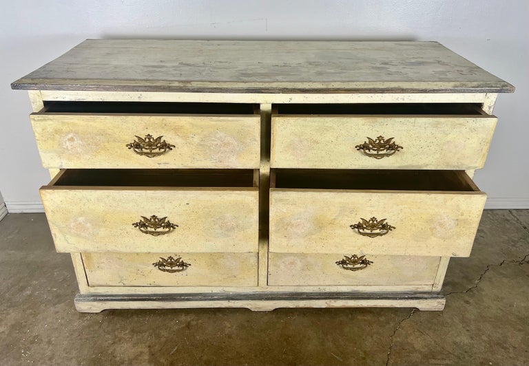 19th C. Gustavian Style Chest of Drawers w/ Brass Hardware