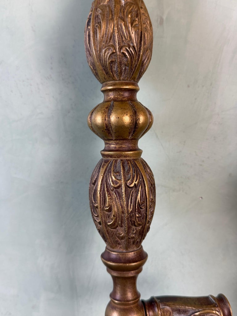Pair of Monumental Cast Bronze Neoclassical Door Pull Handles