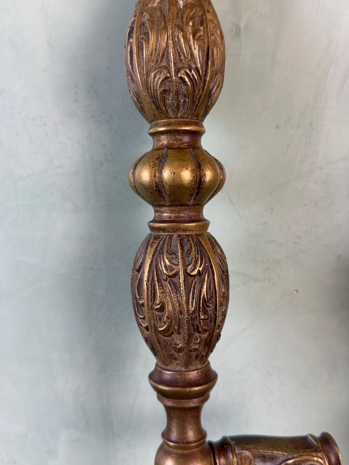 Pair of Monumental Cast Bronze Neoclassical Door Pull Handles