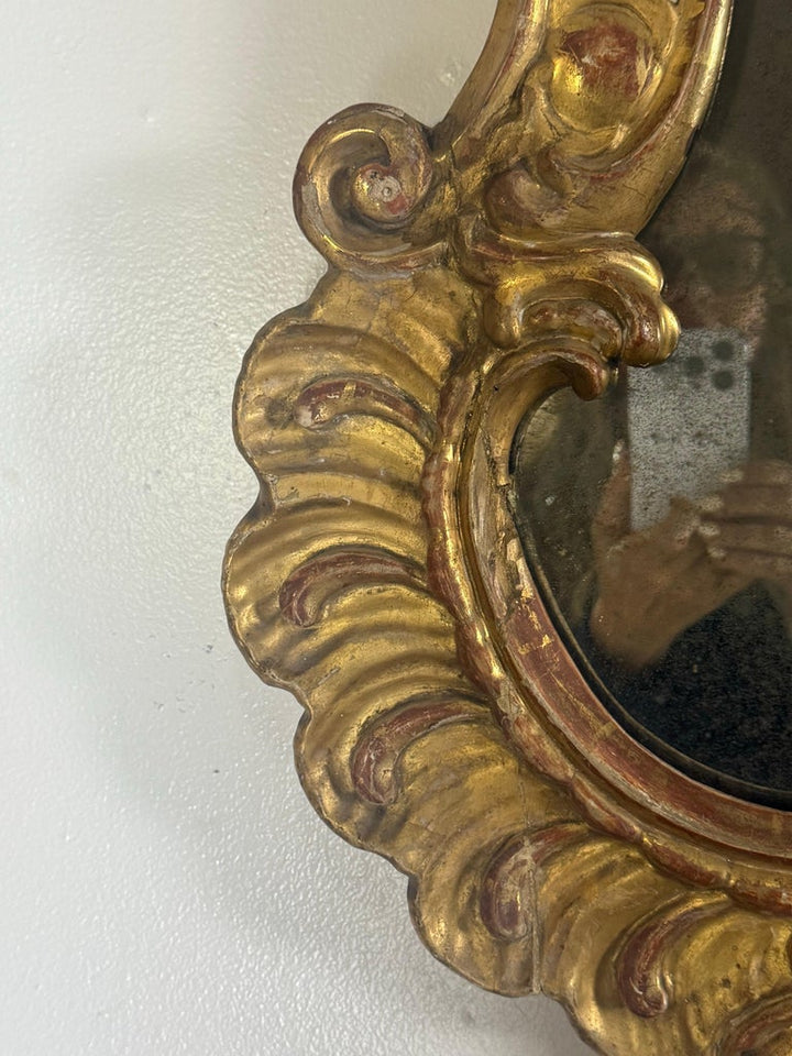 Pair of Italian Rococo Revival Giltwood Mirrors, Circa 1850–1870