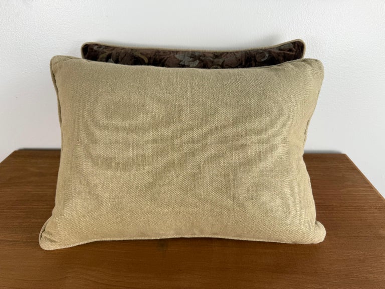 Pair of Custom Pillows in Nomi Stenciled Velvet