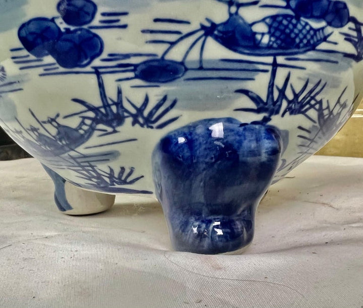 Blue & White Chinese Export Orchid Pot