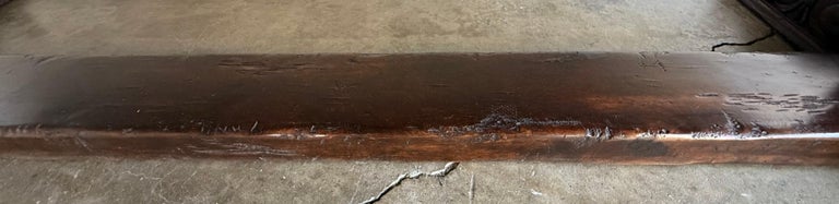 Monumental Spanish Revival Carved Trestle Dining Table, Early 20th Century